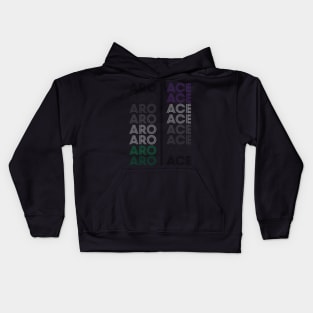 Retro AroAce Pride Kids Hoodie